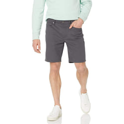 Amazon Essentials Mens Slim-Fit 9 Inseam Stretch 5-Pocket Short  Dark grey  32
