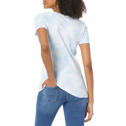 Amazon Essentials Women's Classic-Fit Short-Sleeve V-Neck T-Shirt  Pack of 2  Blue/White  Tie Dye  X-Large