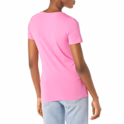 Amazon Essentials Women's Classic-Fit Short-Sleeve V-Neck T-Shirt  Pack of 2  Burgundy/Pink  Large