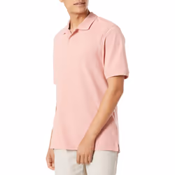 Amazon Essentials Mens Regular-Fit cotton Pique Polo Shirt (Available in Big & Tall)  Pink  Small