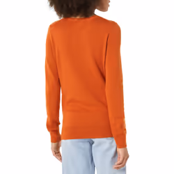 Amazon Essentials Women's Long-Sleeve Lightweight Crewneck Sweater Available in Plus Size  Rust  Medium