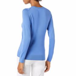 Amazon Essentials Women's Long-Sleeve Lightweight Crewneck Sweater Available in Plus Size  Blue  Small
