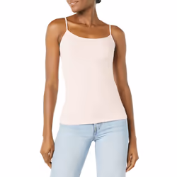 Amazon Essentials Women's Slim-Fit Camisole  Pack of 4  Blush/White/Bl