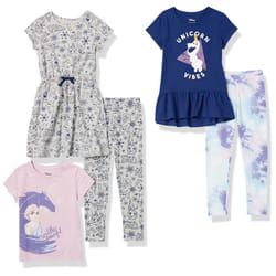 Amazon Essentials Disney  Marvel  Star Wars Princess girls Mix-and-Match Outfit Sets (Previously Spotted Zebra)  greyNavyPink  FrozenDoodles  Medium