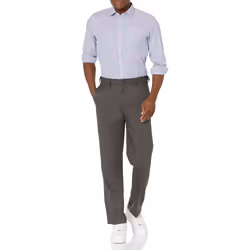 Amazon Essentials Men's Classic-Fit Expandable-Waist Flat-Front Dress