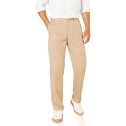 Amazon Essentials Mens classicFit ExpandableWaist FlatFront Dress Pant  Khaki Brown  28W x 30L