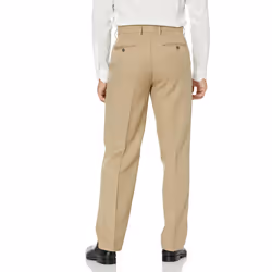 Amazon Essentials Men's Classic-Fit Expandable-Waist Flat-Front Dress