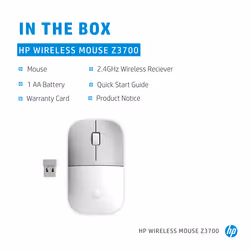 HP Z3700 Ceramic White Wireless Mouse - Additional view 5