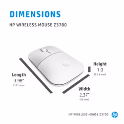 HP Z3700 Ceramic White Wireless Mouse - Additional view 7