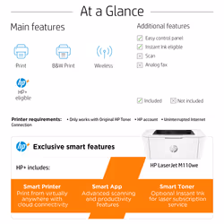 HP LaserJet M110we Printer - Additional view 5