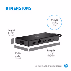 HP Travel USB-C Multi Port Hub - Additional view 4