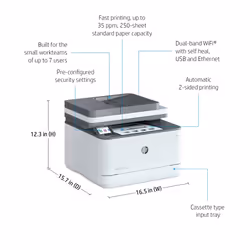 HP LaserJet Pro 3002dn Printer - Additional view 7