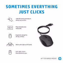 HP 150 Wired Mouse - Additional view 8