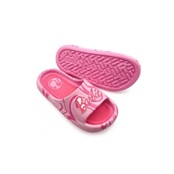 Barbie 874308-size7 Bright Pink Logo Womens Flip Flop Slide Sandals - Size 7