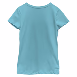 Disney Girl's Simply Stitch T-Shirt  Tahiti Blue  Large