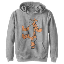 Disney Boy's Basic Sketch Tigger Hoodie  Athletic Heather  X-Large