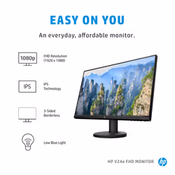 HP V24e FHD computer monitor 60.5 cm (23.8") 1920 x 1080 pixels Full HD Black - Additional view 8