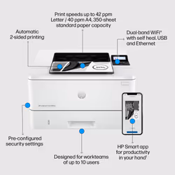 HP LaserJet Pro 4002dw Printer - Additional view 5