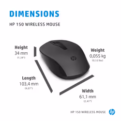 HP 150 Wireless Mouse - Additional view 7