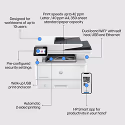 HP LaserJet Pro MFP 4102dw Printer - Additional view 4