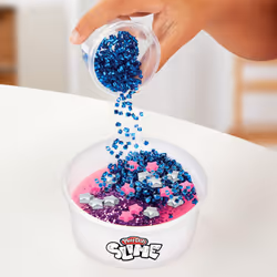 PlayDoh Slime Cosmic Mix n Squish Outer Space Toy Mixing Kit for Kids 4 Years and Up with 3 Colors and 9 Different Mixins  No