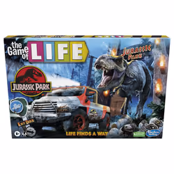 Hasbro Gaming The Game of Life Jurassic Park Edition  Family Board Game for Kids Ages 8 and Up  Inspired by The Original Hit  ...
