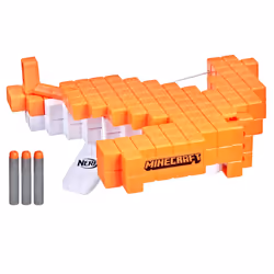 NERF Minecraft Pillager's Crossbow Dart-Blasting Crossbow Includes 3 Elite Darts Real Crossbow Action Pull-Back Priming H ...