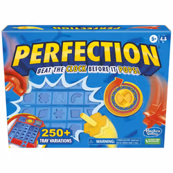 Hasbro Gaming Perfection Game for Kids Ages 5 and Up  Pop Up Game  Customize The Tray for Over 250 Combinations  Kids Games   ...