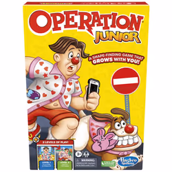 Hasbro Gaming Operation Junior Board Game | Operation Game for Younger Kids | Ages 3 and Up | 2 to 4 Players | Preschool Game ...