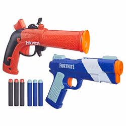 NERF Fortnite Dual Pack Includes 2 Blasters (Flint-Knock & LP) and 6 E