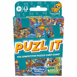 Hasbro Gaming Puzl It Card Game | Pizza Party Theme | Competitive Puzzle Games for Kids & Families | Easter Basket Stuffers | ...