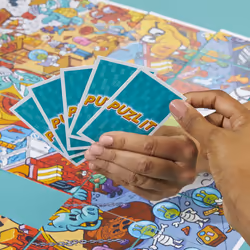 Hasbro Gaming Puzl It Card Game | Pizza Party Theme | Competitive Puzzle Games for Kids & Families | Easter Basket Stuffers | 2-6 Players | Ages 7+