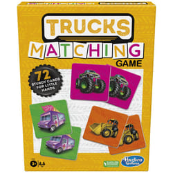 Hasbro Gaming Trucks Matching Game  Fun Preschool Board Game for 1+ Players  Memory Matching Card Game for Kids  Ages 3+ (Amazon Exclusive)