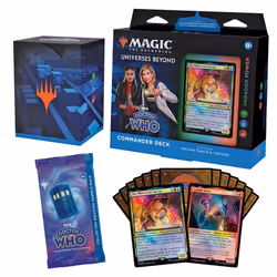 Magic The Gathering Doctor Who Commander Deck - Paradox Power (100-Card Deck, 2-Card Collector Booster Sample Pack + Accessor ...