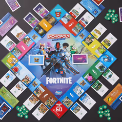 Hasbro Gaming Monopoly Flip Edition: Fortnite Board Game for Ages 13 Game Inspired by Fortnite Video Game  Board Games for Teens and Adults  2-4 Playe