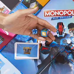 Hasbro Gaming Monopoly Flip Edition: Fortnite Board Game for Ages 13 Game Inspired by Fortnite Video Game  Board Games for Teens and Adults  2-4 Playe