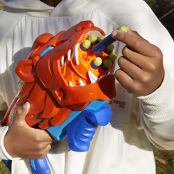 NERF Wild Lionfury  Easy Play Dart Blaster  16 Nerf Elite Darts  Nerf Blaster Lion Toys for 6 Year Old Boys & Girls & Up  Outdoor Toys