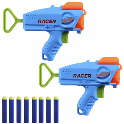 Nerf Elite Racer Easy-Play Dart Blaster 2 Pack  8 Nerf Elite Darts  Nerf Blaster Outdoor Toys  Ages 6+ (Amazon Exclusive)