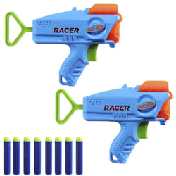 Nerf Elite Racer Easy-Play Dart Blaster 2 Pack  8 Nerf Elite Darts  Nerf Blaster Outdoor Toys  Ages 6+ (Amazon Exclusive)