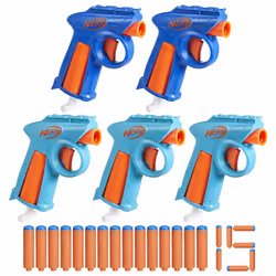 Nerf N Series Party Pack  Includes 5 N Series Flex Blasters  15 N1 Darts Compatible Only N Series Blasters  Ages 8+ (Amazon E ...