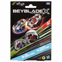 Beyblade X Tail Viper 5-80O and Sword Dran 3-60F Dual Pack Set with 2 Right-Spinning Tops; Battling Top Toys for 8 Year Old Boys and Girls