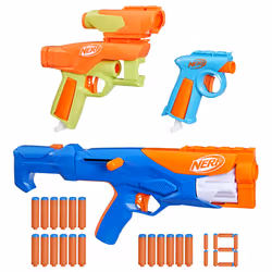 Nerf N Series Gear Up Pack 3X Blasters 18 Nerf N1 Darts Compatible Only with Nerf N Series Blasters Kids Gifts Outdoor Ga ...