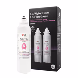LG LT800P2 6-Month / 200 Gallon Refrigerator Replacement Water Filter 2 Count (Pack of 1) White