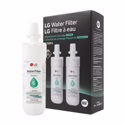 LG LT700P2 6-Month / 200 Gallon Refrigerator Replacement Water Filter 2 Count (Pack of 1) White