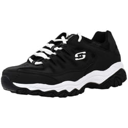 Skechers Men's Afterburn Lace-up Sneaker Black/White 10.5 M US