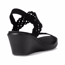 Skechers Cali Women's womens Rumble on - Sassy Dayz Wedge Sandal  Black/Black  7 US