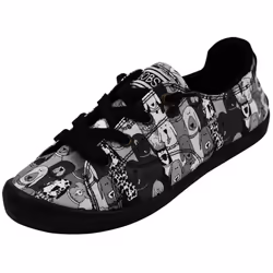 Skechers BOBS Women's Beach Bingo-Dog House Party Sneaker Black/Black