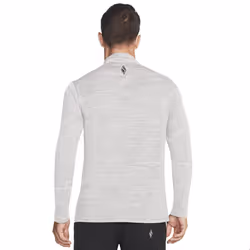 Skechers Mens 2021 On The Road Mock Neck Heathered 1/4 Zip Midlayer Sweater - M, Alloy/White