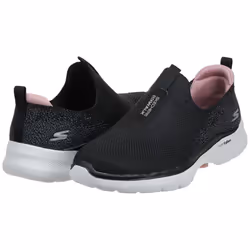 Skechers womens Go Walk 6 - Glimmering Sneaker  Black/Pink  8 US