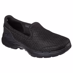 Skechers Womens Go Walk 6 Big Splash Hyper Pillar Lightweight Trainers - UK 3, Black